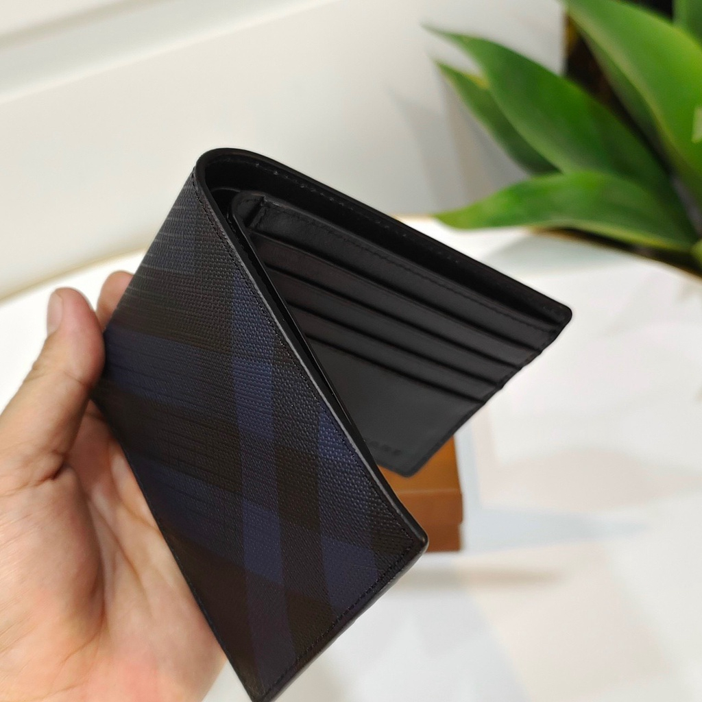 Ví Nam BUR.BER.RY CHECK PATTERN BI-FOLD WALLET