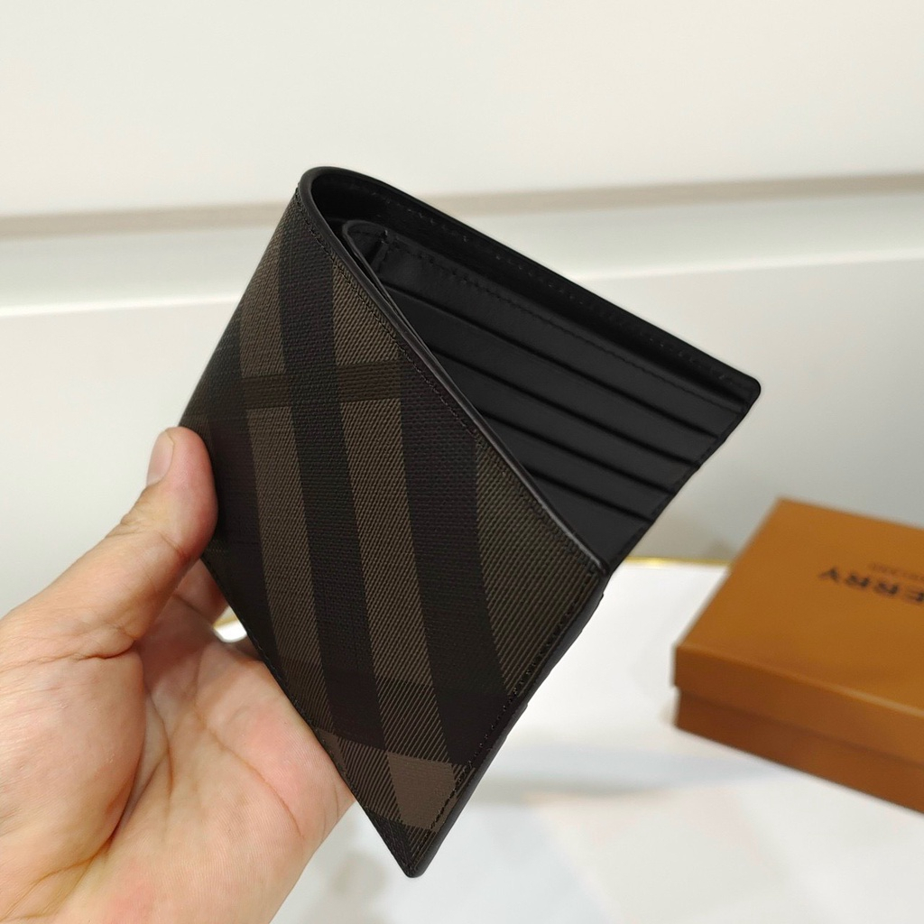 Ví Nam BUR.BER.RY CHECK PATTERN BI-FOLD WALLET