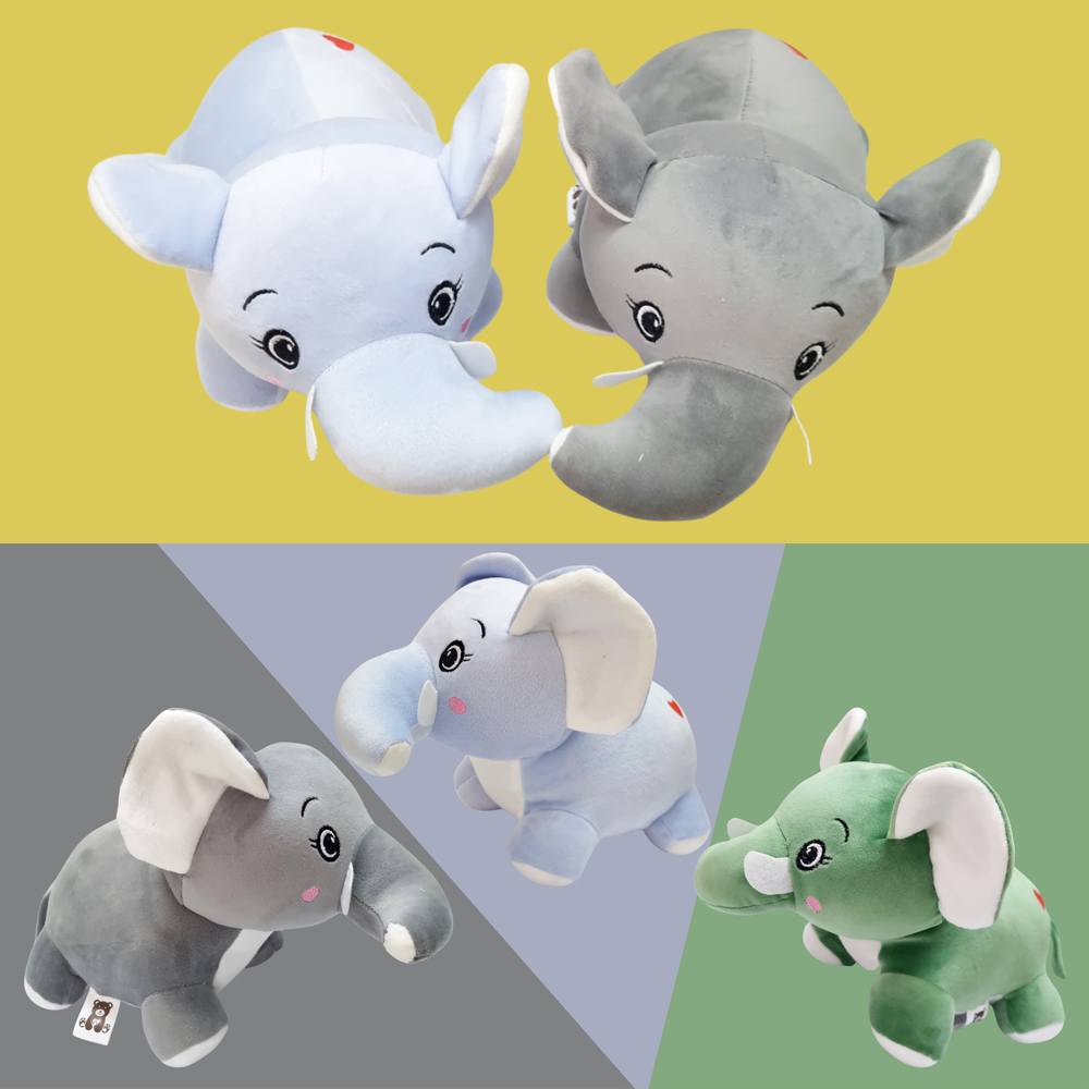 Thú Nhồi Bông Gấu Bông Gối Ôm Voi Cho Bé Vải Nhung Miniso Mềm Êm Xinh Xắn Size 50-60cm