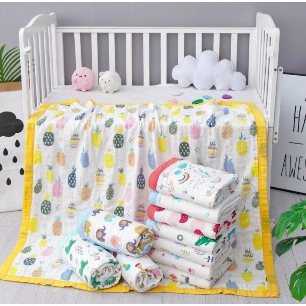 ⭐Chăn Xô Organic Aden Bo Viền Đa Năng 6 Lớp Xuất Nhật Siêu Mềm Cho Bé  CSSX VINH BAN⭐