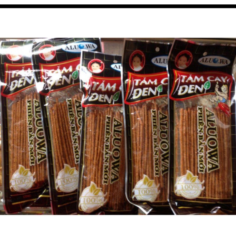 com bo 10 gói snack tăm cay đen