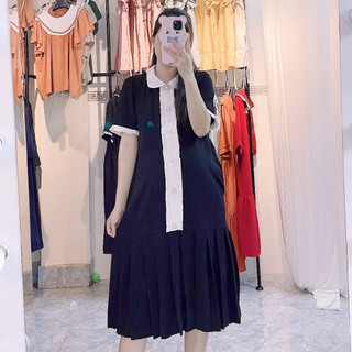Váy bầu công sở đuôi cá xếp ly