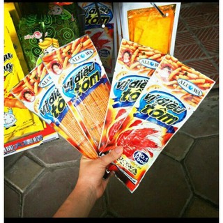 com bo 5 gói snack tôm vị điều