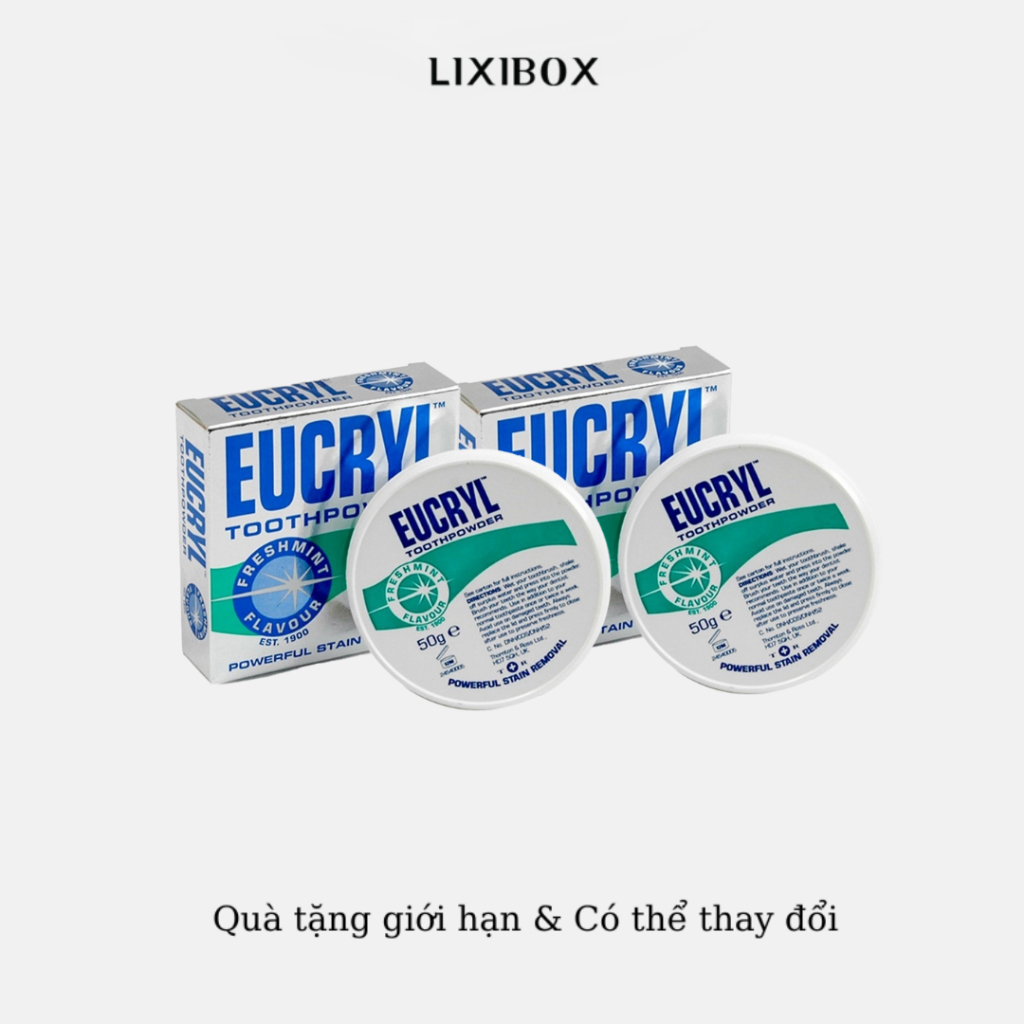 [HB Gift] Combo 2 Bột Đánh Răng Tẩy Trắng Eucryl Toothpowder 50g