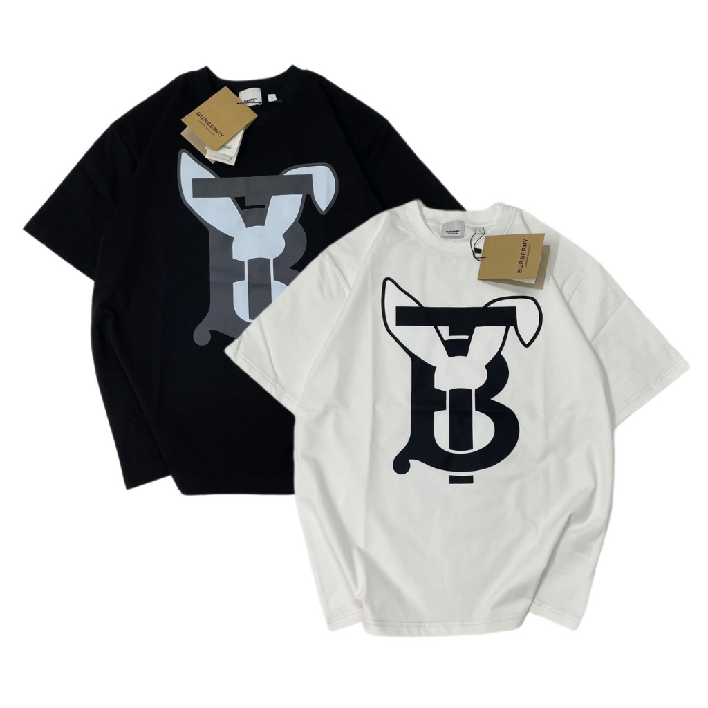 Áo thun Burberry thời trang Unisex nam nữ Form rộng Oversize chất liệu Cotton