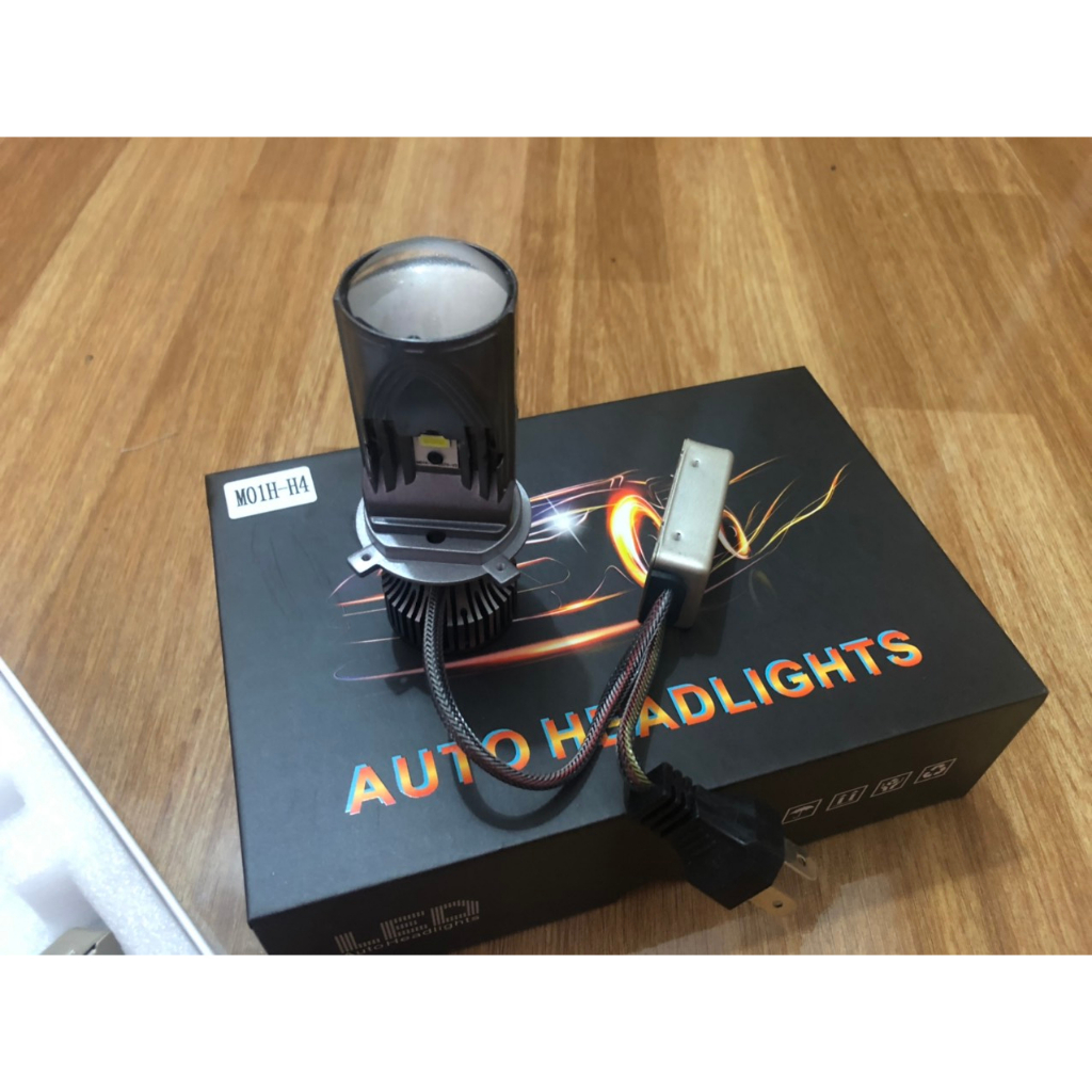 Đèn pha M01H chân H4 lắp zin cho oto , xe máy
