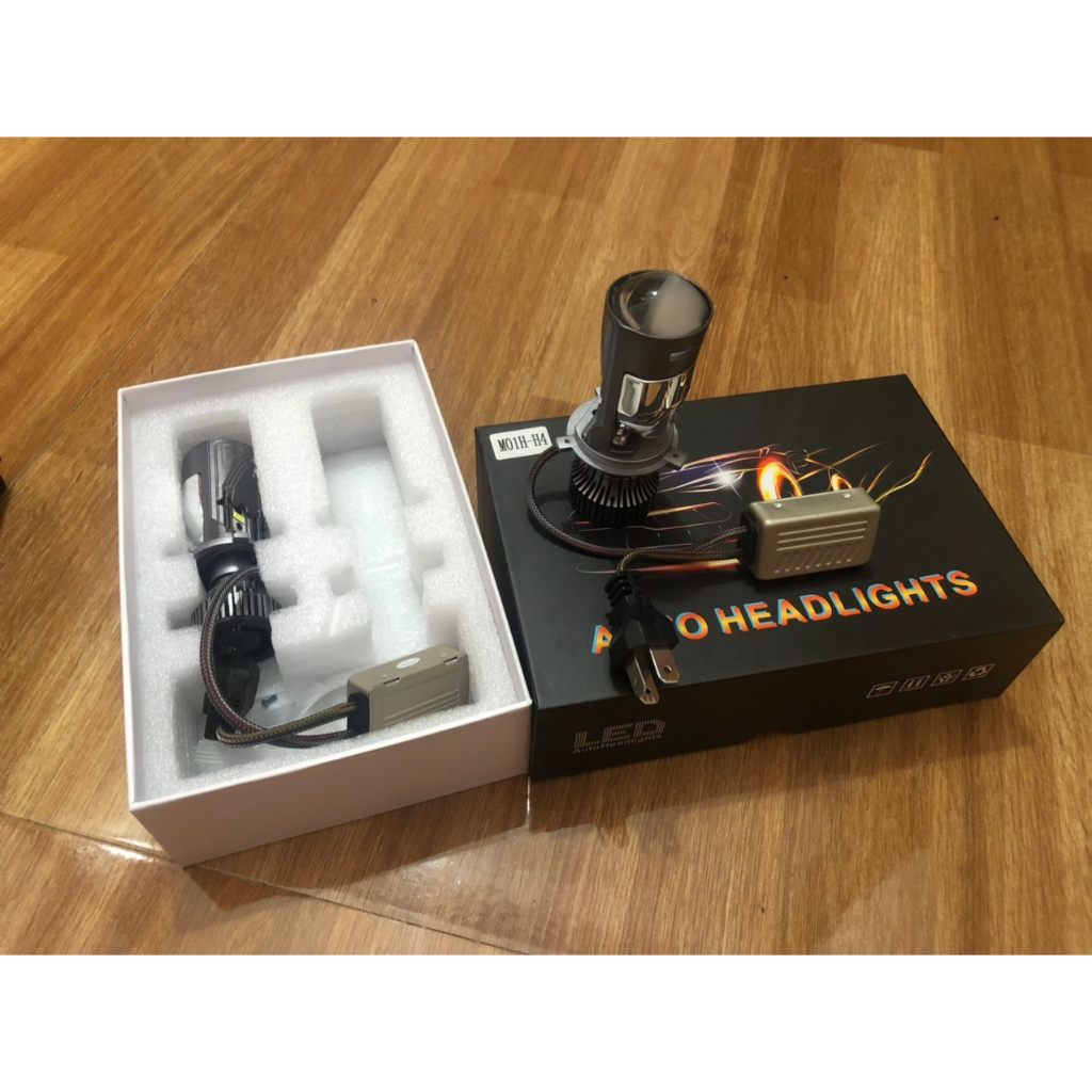 Đèn pha M01H chân H4 lắp zin cho oto , xe máy