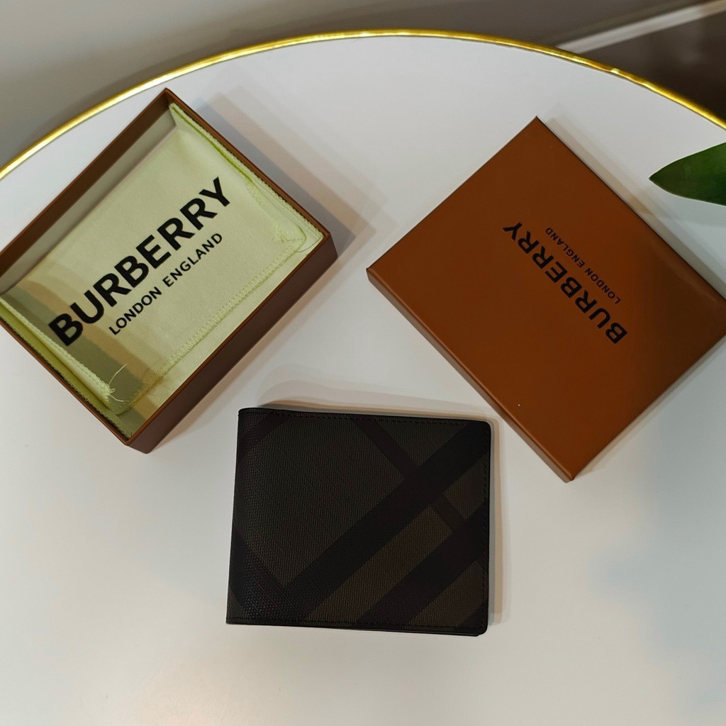 Ví Nam BUR.BER.RY CHECK PATTERN BI-FOLD WALLET