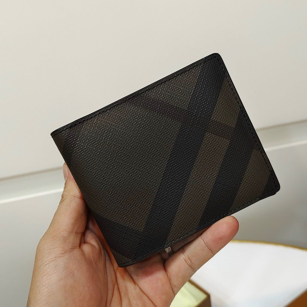 Ví Nam BUR.BER.RY CHECK PATTERN BI-FOLD WALLET