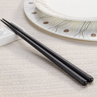 Bộ 10 đôi đũa đen đầu tròn melamine chịu nhiệt
