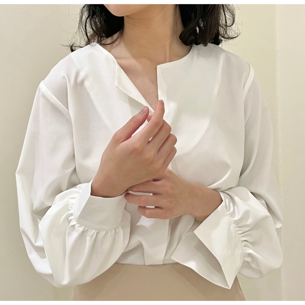 Áo đi làm nữ sơ mi chất đũi xịn mềm mại không bai dão,Áo sơ mi nữ công sở tay bồng