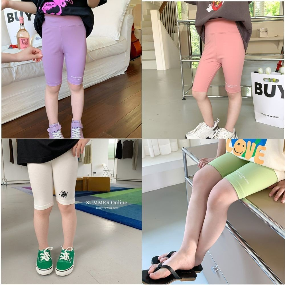 Quần legging đùi cho bé gái DMINT chất cotton mềm mát - Quần áo mùa hè hãng Ambb Kids