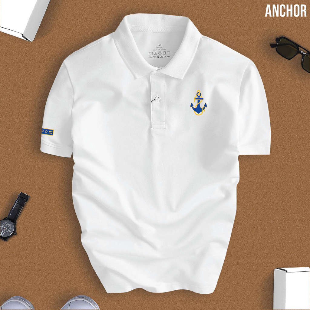 Áo Thun Polo Cổ Bẻ Mỏ Neo Thủy Thủ Chất Xịn Chuẩn Form Thanh Lịch | ANCHOR