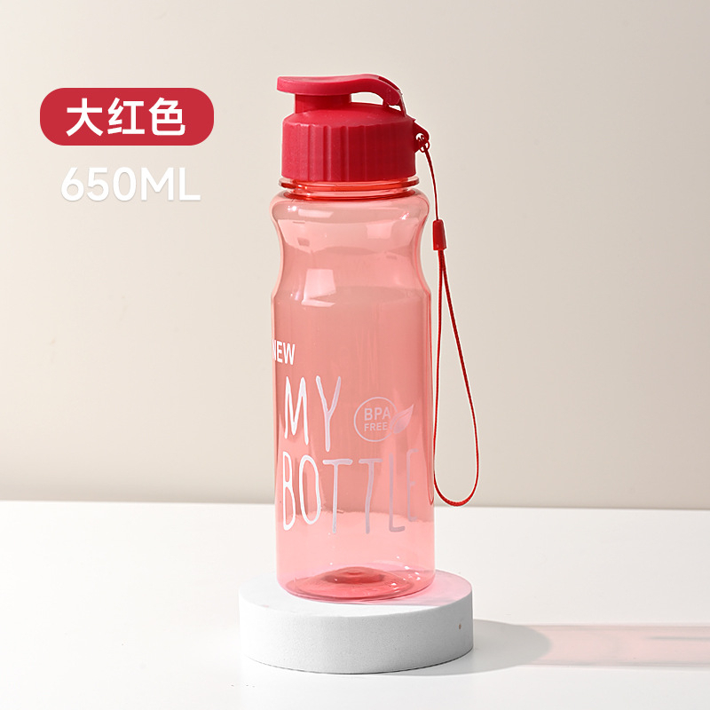 Bình đựng nước hocjsinh, bình đựng nước mang đi học có dây đeo, dung tích 500ml