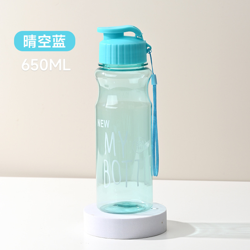 Bình đựng nước hocjsinh, bình đựng nước mang đi học có dây đeo, dung tích 500ml