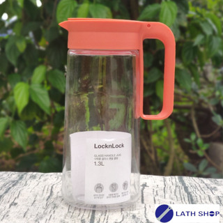 Bình Nước Thủy Tinh Lock&Lock Có Lưới Lọc, Nắp Có Gioăng Silicone LLG619- 1.3L - Hàng Chính Hãng