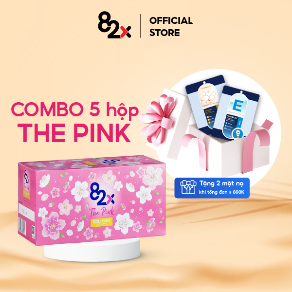 Nước Uống Đẹp Da - 82X The Pink Collagen 1000mg Collagen, Vitamin C và Khoáng Chất Đến Từ Nhật Bản (100ml/chai)