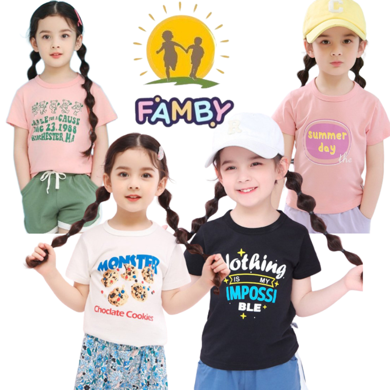 Áo cộc tay cho bé gái,xinh xắn,áo thun hàn quốc,quần áo bé gái mùa hè trẻ em