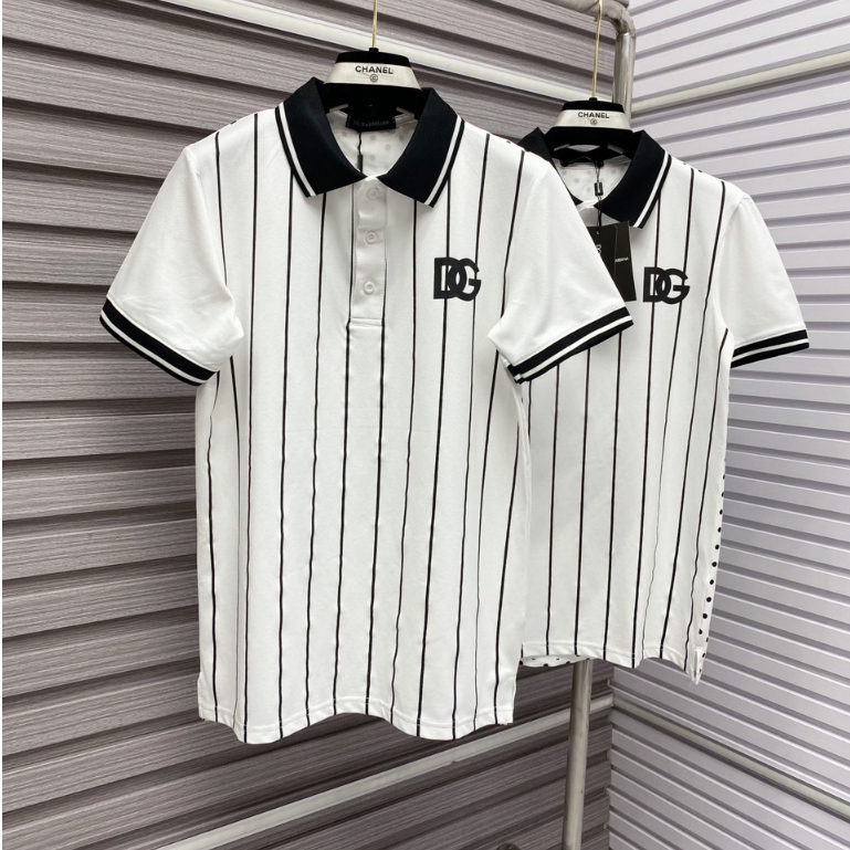 Áo Polo DG Bản Họa tiết sang trọng Cổ dệt bo siêu nét