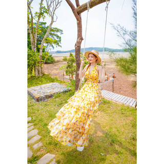 Đầm maxi hoa ly mới nhất