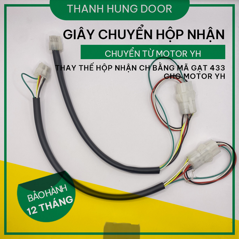 Dây Cắm Chuyển Hộp Nhận CH Đài Loan Cho Motor YH Đài Loan Sang Bộ Điều Khiển Tần Số 433MHZ
