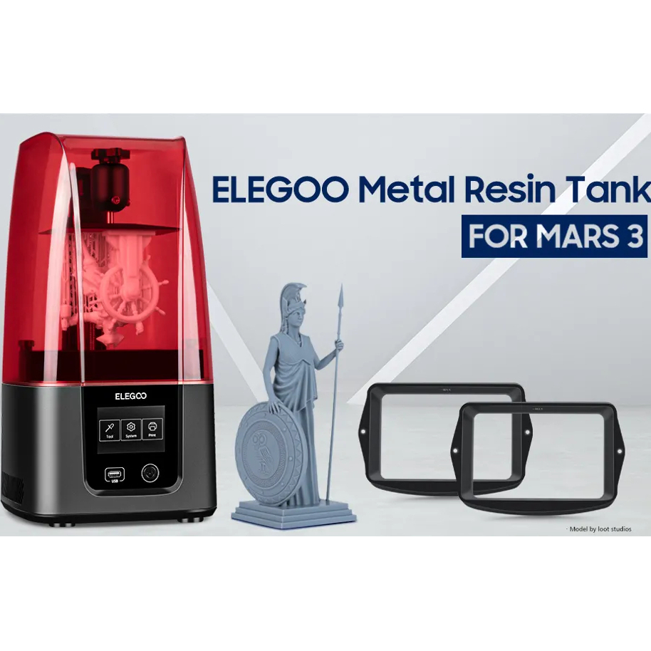 Khay đựng nhựa resin ELEGOO Metal Resin Tank cho máy in 3d Mars 3 và Mars 3 Pro