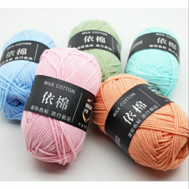 Len milk cotton cuộn 50g mã 51-86🧶🧵