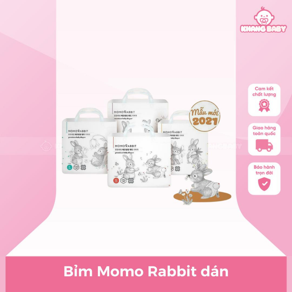 Bỉm Momo Rabbit nội địa Hàn dán - Shop Khang Baby
