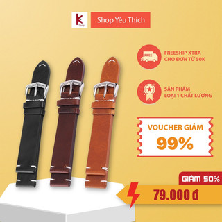 Dây đồng hồ da bò thật - dây da đồng hồ 18mm 20mm 22mm