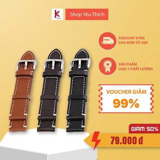 Dây Đồng Hồ Da Bò Thật - Dây Da Đồng Hồ 18mm 20mm 22mm