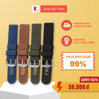 Dây Đồng Hồ Vải Dù Nato Mềm Mại Màu Sắc Trẻ Trung - Size 18/20/22/24mm