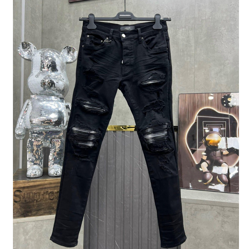 Quần Jean Đen vá Xám Phiên bản siêu hót Neww 2023 hàng 4 cúc loại 1 | BigBuy360 - bigbuy360.vn