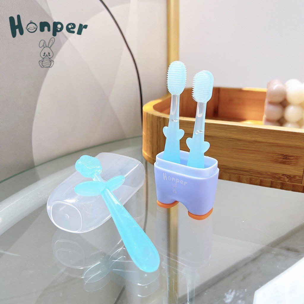 Bộ chăm sóc răng miệng Honper 3in1 - Shop Khang Baby