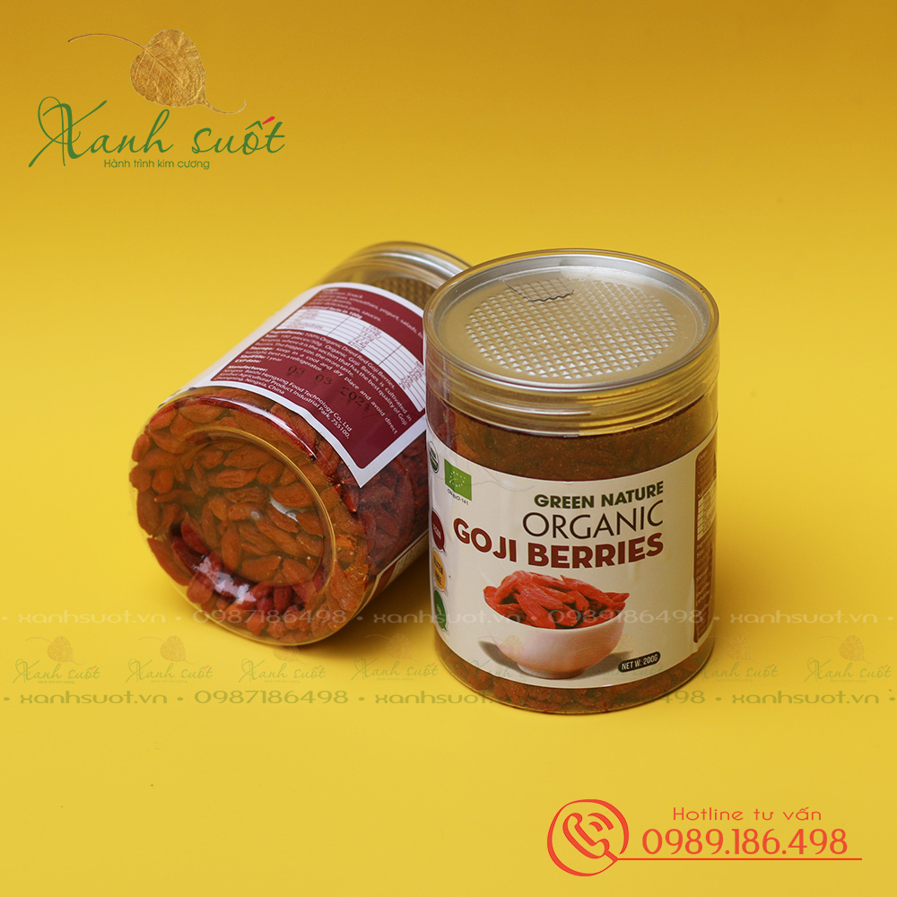 Kỷ Tử Hữu Cơ Ninh Hạ- Loại I, Hạt Đều, Dày Thịt, Rõ Nguồn Gốc- Organic Goji Berries, Raw [Xanh Suốt]