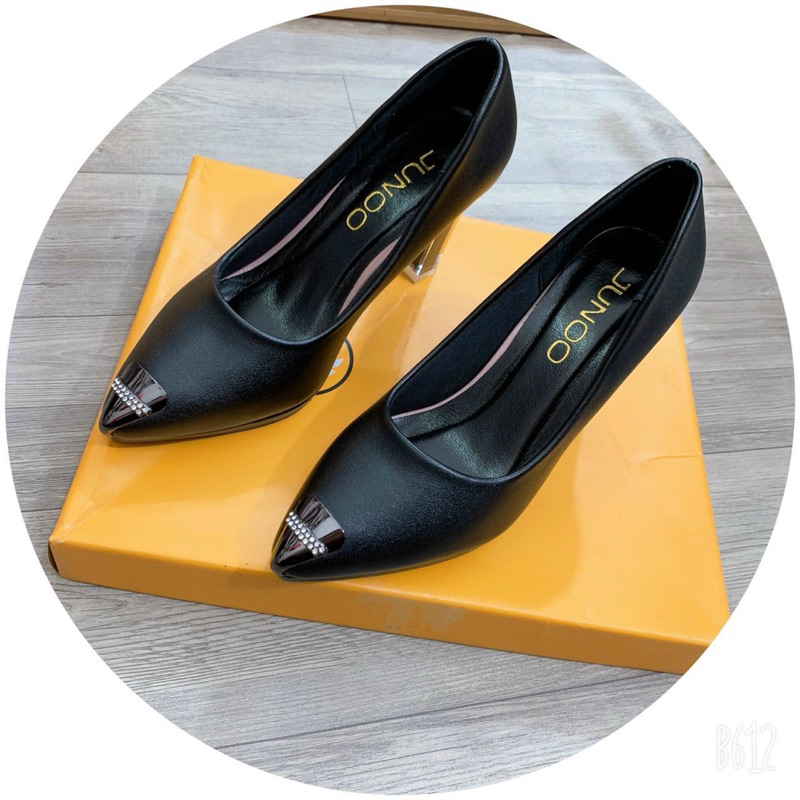 Giày da lì cao cấp gót cao 9p đế đúp tôn dáng siêu sang êm mềm dễ đi