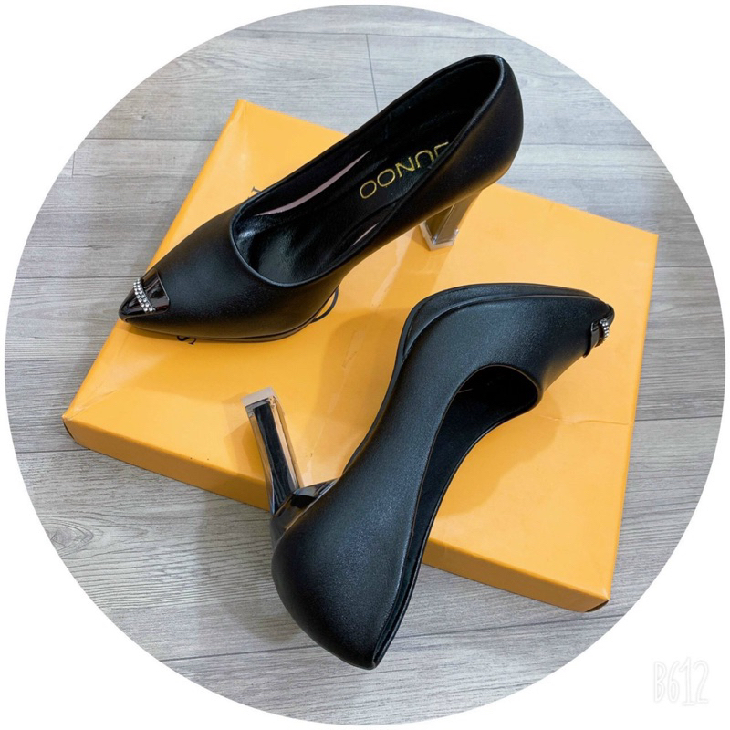 Giày da lì cao cấp gót cao 9p đế đúp tôn dáng siêu sang êm mềm dễ đi