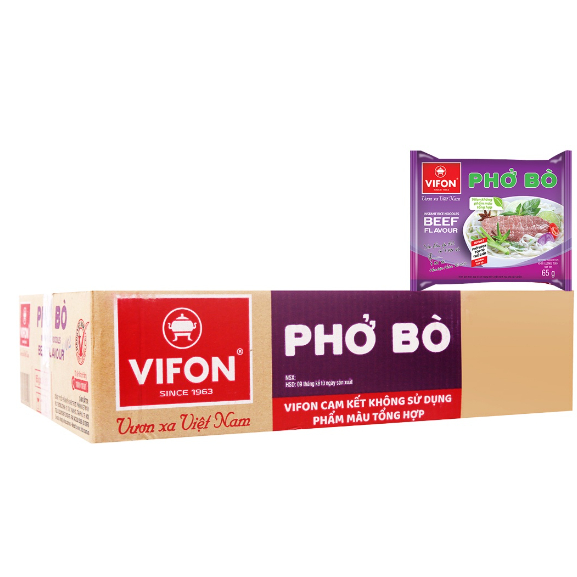 Thùng 30 gói Phở Bò Vifon (65g x 30 gói)