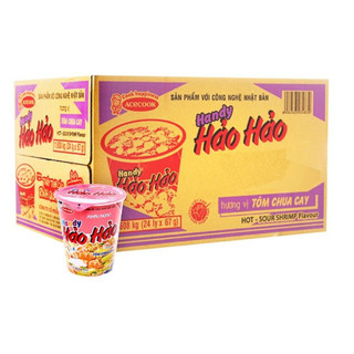 Thùng 24 ly mì hảo hảo tôm chua cay