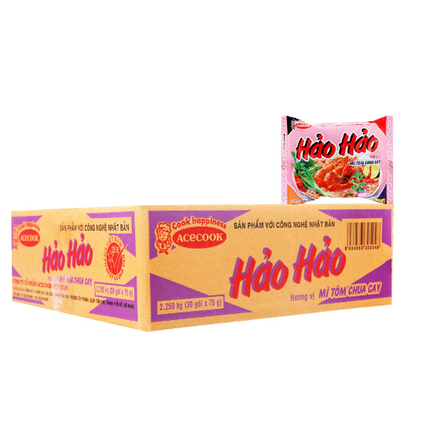 THÙNG 30 GÓI MÌ HẢO HẢO TÔM CHUA CAY