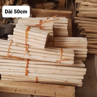 Thanh gỗ tròn dài 50cm