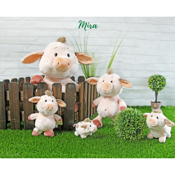 Heo Bông Piggy, Gấu Bông Pigwich Heo Con Búp Bê Thú Nhồi Bông 28cm MIRA-GB280102