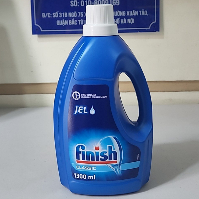 xà phòng Gel rửa bát Finish 1.3L dùng cho máy rửa bát, Gel finish classic 1300ml chính hãng