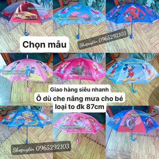 (Bán giá cày view) Ô Dù che mưa che nắng Siêu Nhân Elsa Công Chúa Loại To cho bé