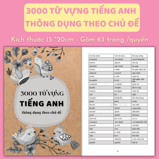 3000 từ vựng tiếng Anh thông dụng theo chủ đề - Kèm 9 phương pháp học từ vựng hiệu quả 3000 từ vựng tiếng Anh thông dụng