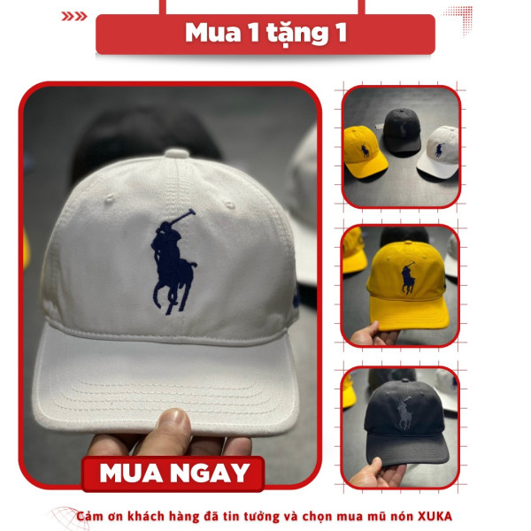 Nón Kết / nón lưỡi trai po.lO thêu logo ngựa sắc nét kiểu dáng phù hợp mọi lứa tuổi VNXK