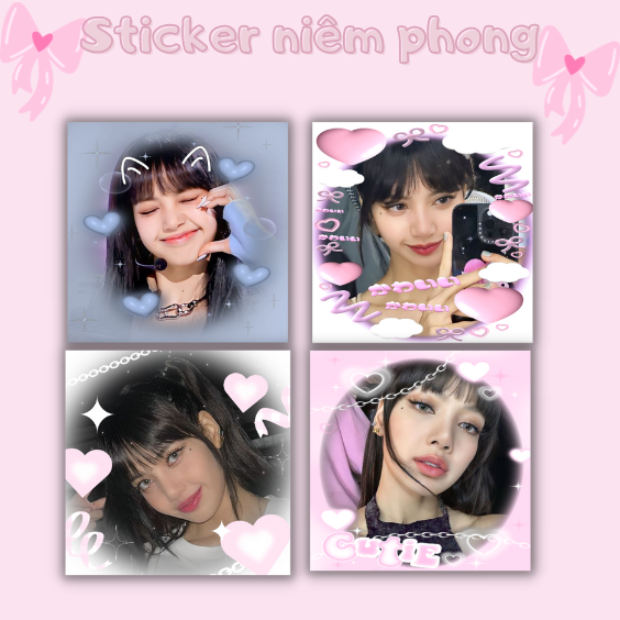 Sticker, nhãn dán niêm phong Lisa (BlackPink)