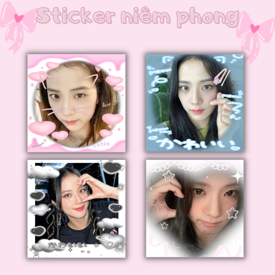 Sticker, nhãn dán niêm phong Jisoo (BlackPink)