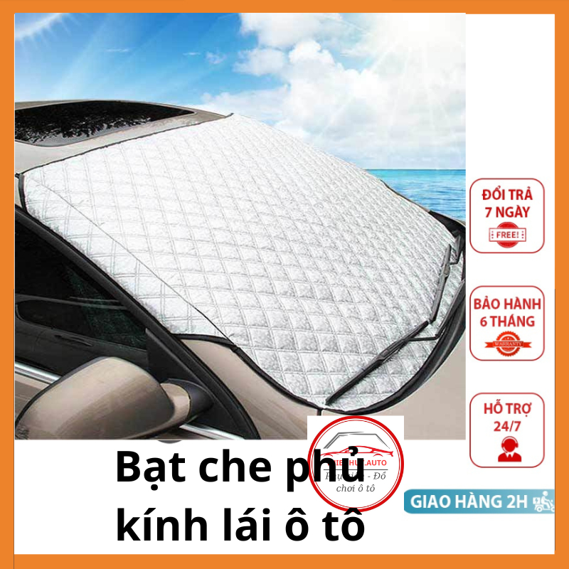 Bạt che nắng kính lái ô tô 4 lớp tráng bạc cách nhiệt chống tia uv bảo vệ nội thất ô tô hiệu quả