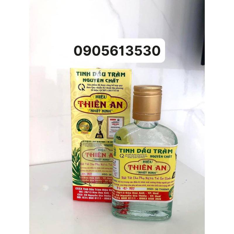 Tinh dầu tràm nguyên chất THIÊN AN 100% từ lá cây tràm Huế
