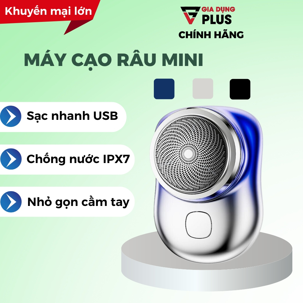 Máy cạo râu mini, máy cạo râu bỏ túi sạc pin SHK-888 tiện lợi nhỏ gọn Chống nước IPX7 cao cấp cực bền bỉ bảo hành 12th